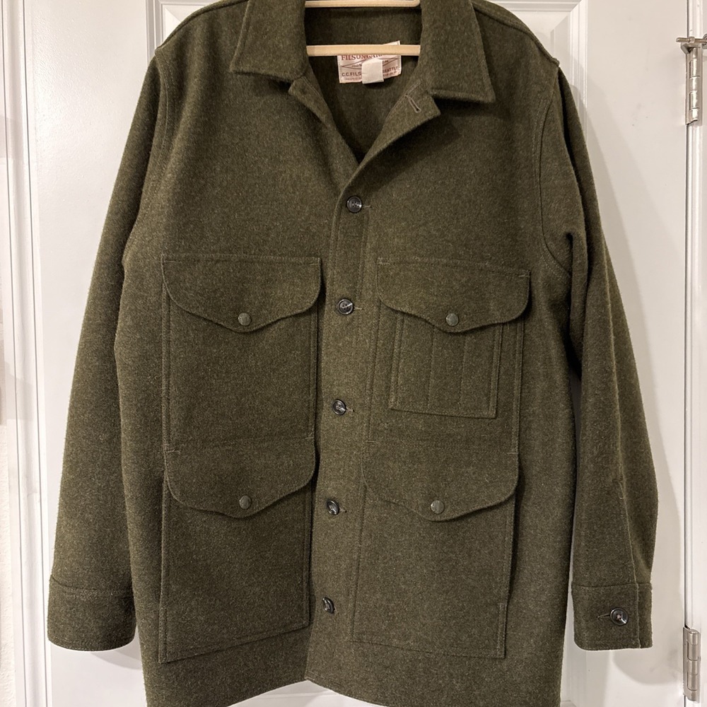 Filson Vintage 100 Percent Virgin Wool Men's‎ Makinaw Jacket Made In USA Size 44